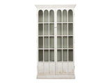 Edgar Allan White Glass Bookcase - Ornate Home
