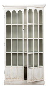 Edgar Allan White Glass Bookcase - Ornate Home