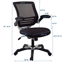 Edge Black Mesh Office Chair - Ornate Home