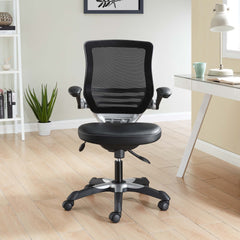 Edge Black Vinyl Office Chair - Ornate Home
