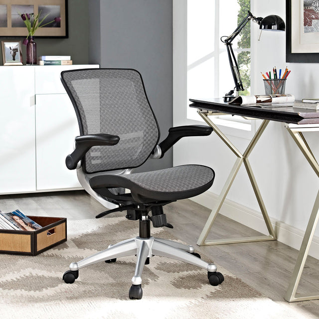 Edge Gray All Mesh Office Chair - Ornate Home
