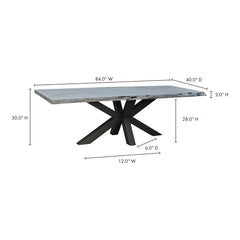 Edge Grey Small Dining Table - Ornate Home