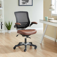 Edge Tan Vinyl Office Chair - Ornate Home
