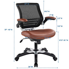 Edge Tan Vinyl Office Chair - Ornate Home