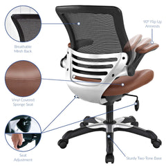 Edge Tan Vinyl Office Chair - Ornate Home