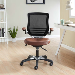 Edge Tan Vinyl Office Chair - Ornate Home