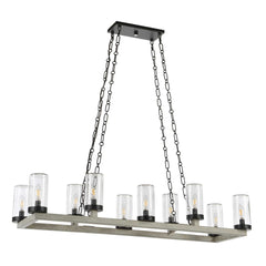 Edgecomb Black 10 Light Indoor-Outdoor Chandelier - Ornate Home