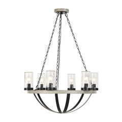 Edgecomb Black 6 Light Indoor-Outdoor Chandelier - Ornate Home