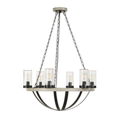 Edgecomb Black 6 Light Indoor-Outdoor Chandelier - Ornate Home