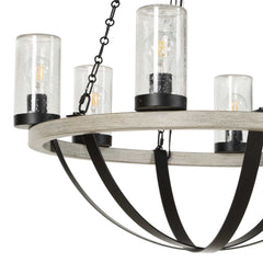 Edgecomb Black 6 Light Indoor-Outdoor Chandelier - Ornate Home