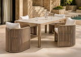 Edgeport Warm Shale Outdoor Dining Table - Ornate Home