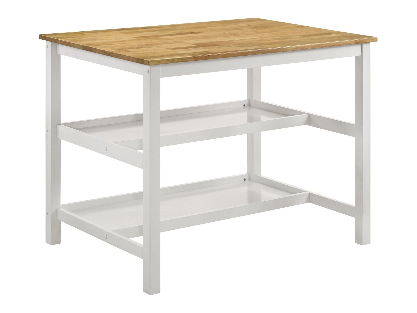 Edgeworth White Kitchen Island Table - Ornate Home