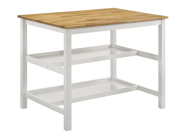 Edgeworth White Kitchen Island Table - Ornate Home