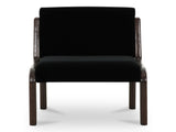 Edie Black Faux Mohair Accent Chair - Ornate Home