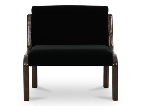 Edie Black Faux Mohair Accent Chair - Ornate Home