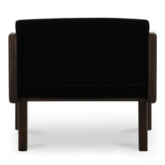 Edie Black Faux Mohair Accent Chair - Ornate Home