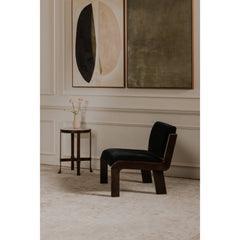 Edie Black Faux Mohair Accent Chair - Ornate Home