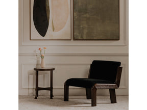 Edie Black Faux Mohair Accent Chair - Ornate Home