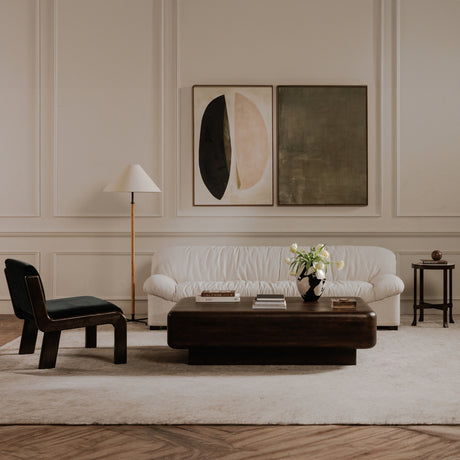 Edie Black Faux Mohair Accent Chair - Ornate Home