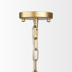 Edie Brushed Gold Metal with Frosted Glass Globe 1-Light Pendant - Ornate Home