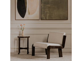 Edie Flecked Ivory Accent Chair - Ornate Home
