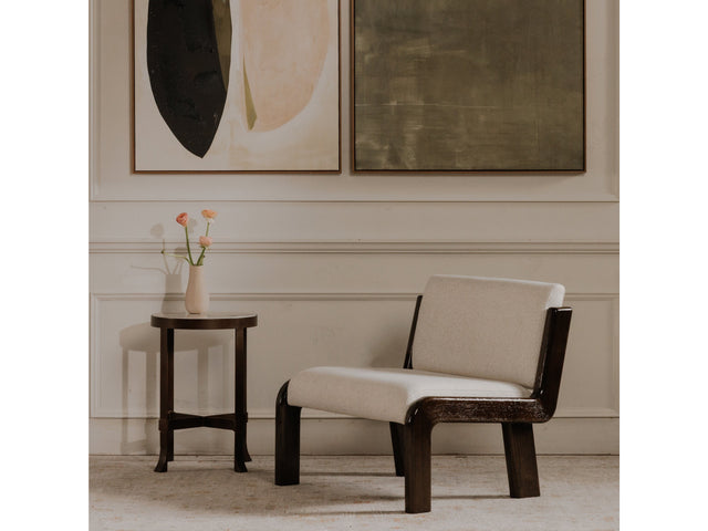 Edie Flecked Ivory Accent Chair - Ornate Home