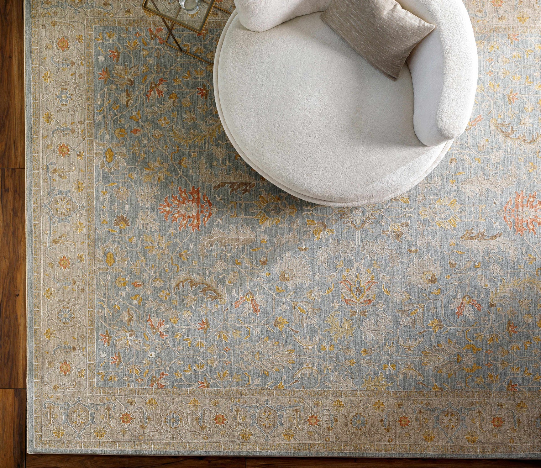 Edie Taupe Thick Luxe Oushak Rug - Ornate Home