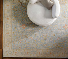 Edie Taupe Thick Luxe Oushak Rug - Ornate Home