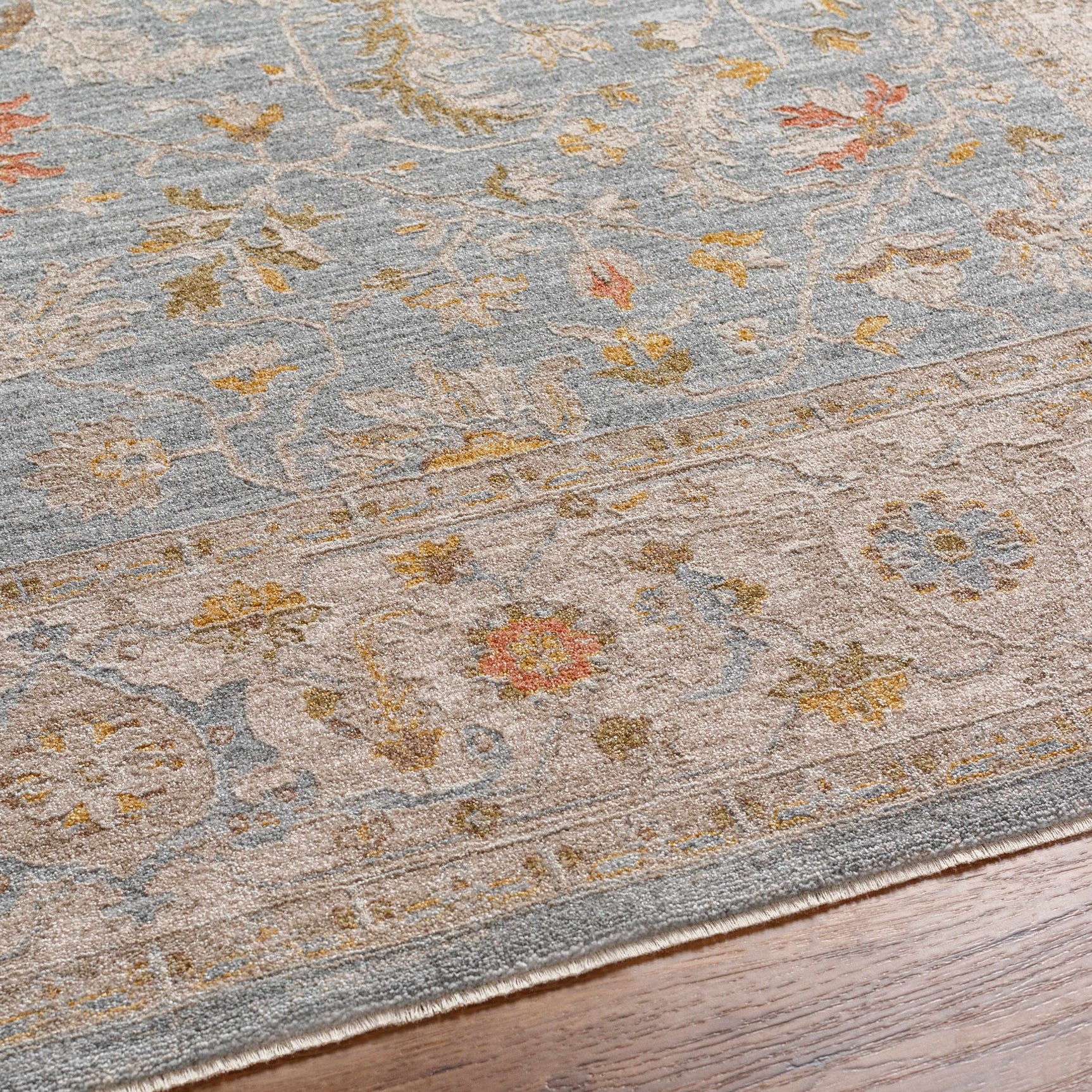 Edie Taupe Thick Luxe Oushak Rug - Ornate Home