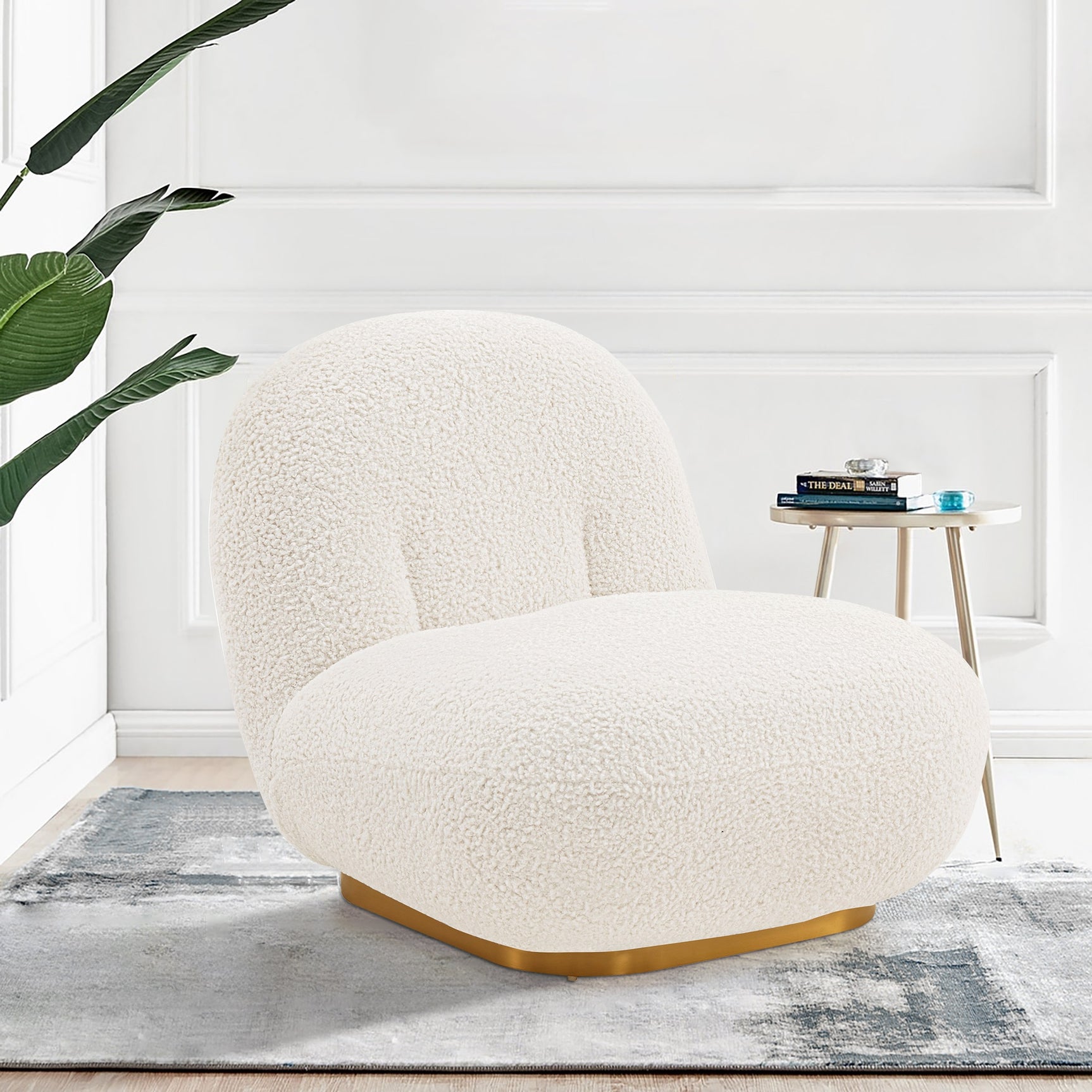 Edina Accent Chair in White - Ornate Home