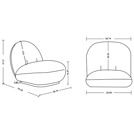Edina Accent Chair in White (set of 2) - Ornate Home