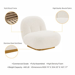 Edina Accent Chair in White (set of 2) - Ornate Home