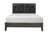 Edina Dark Gray/Black 5-Piece Queen Bedroom Set - Ornate Home