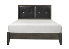 Edina Dark Gray/Black 5-Piece Queen Bedroom Set - Ornate Home