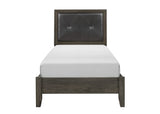 Edina Dark Gray/Black 5-Piece Twin Bedroom Set - Ornate Home
