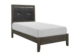 Edina Dark Gray/Black 5-Piece Twin Bedroom Set - Ornate Home