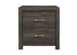 Edina Dark Gray/Black 5-Piece Twin Bedroom Set - Ornate Home