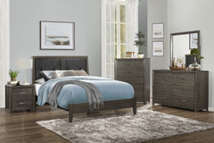 Edina Dark Gray/Black California King Bed - Ornate Home
