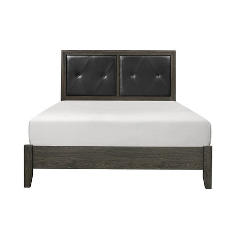 Edina Dark Gray/Black California King Bed - Ornate Home