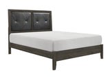 Edina Dark Gray/Black Eastern King Bed - Ornate Home