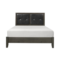 Edina Dark Gray/Black Eastern King Bed - Ornate Home