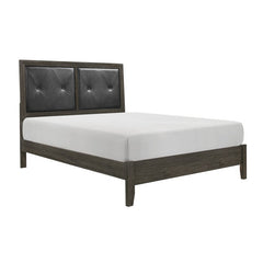 Edina Dark Gray/Black Eastern King Bed - Ornate Home