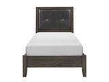 Edina Dark Gray/Black Twin Bed - Ornate Home