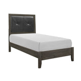 Edina Dark Gray/Black Twin Bed - Ornate Home