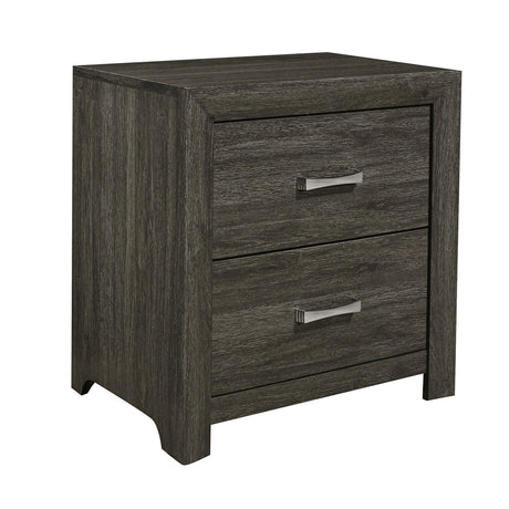 Edina Dark Gray Nightstand - Ornate Home