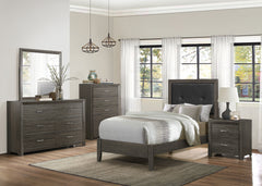 Edina Dark Gray Nightstand - Ornate Home