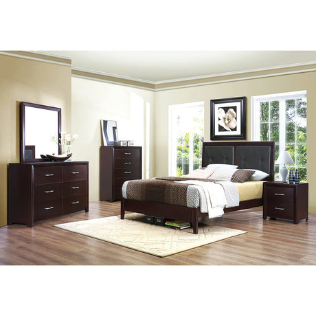Edina Espresso Eastern King Bed - Ornate Home