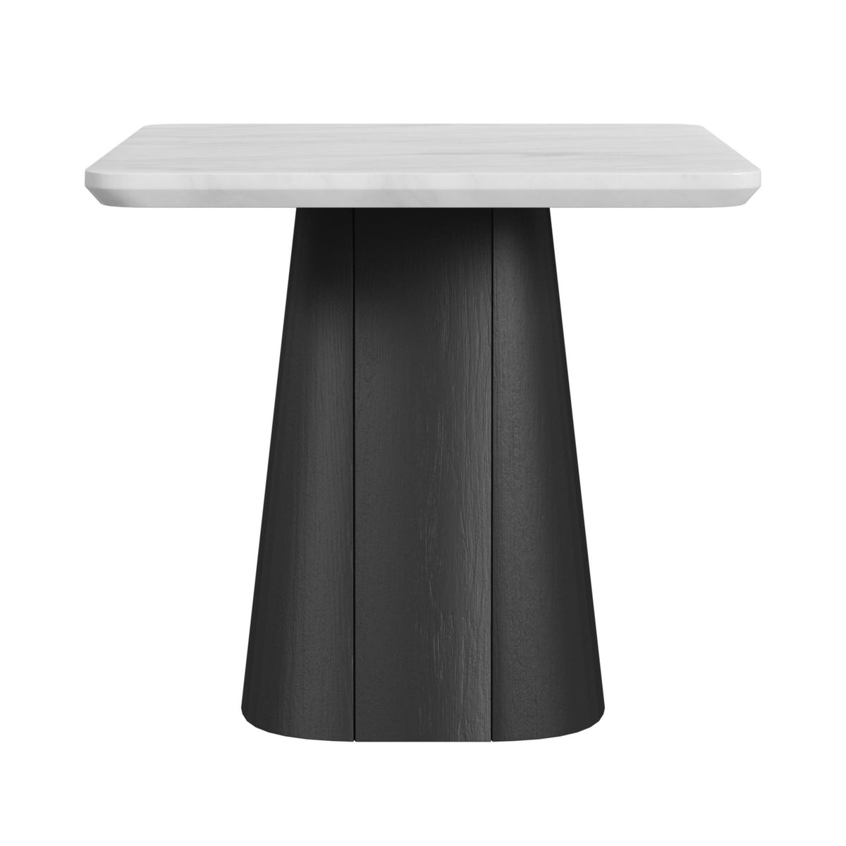 Edison White/Black End Table