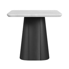 Edison White/Black End Table
