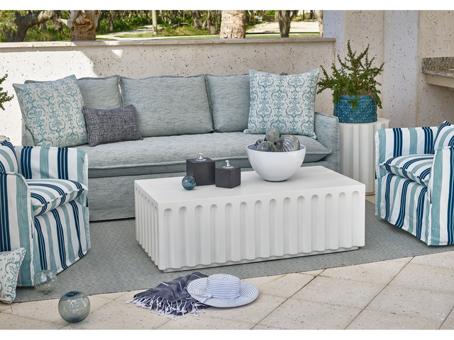 Edisto Abaco White Cocktail Table - Ornate Home